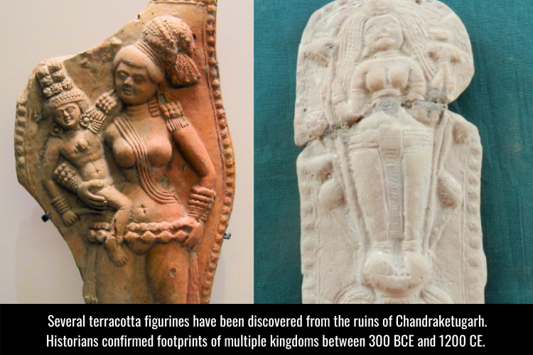 Terracotta figurines discovered from Chandraketugarh site