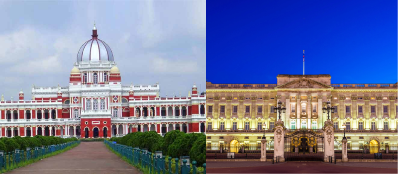 Cooch Behar Palace (left) vs Buckingham Palace (right) | History of Coochbehar | Historyfinder.in