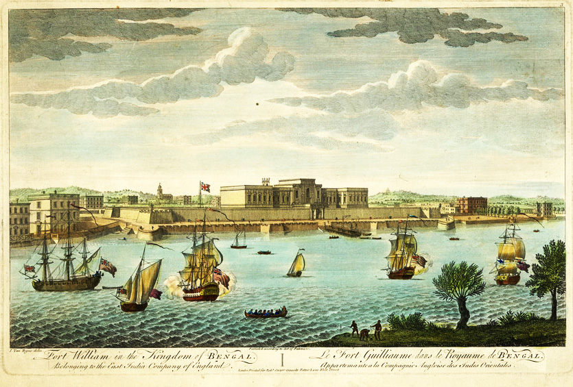 Fort William of Calcutta Engraving by Jan Van Ryne, 1754 | An image from Puronokolkata.com | Historyfinder.in