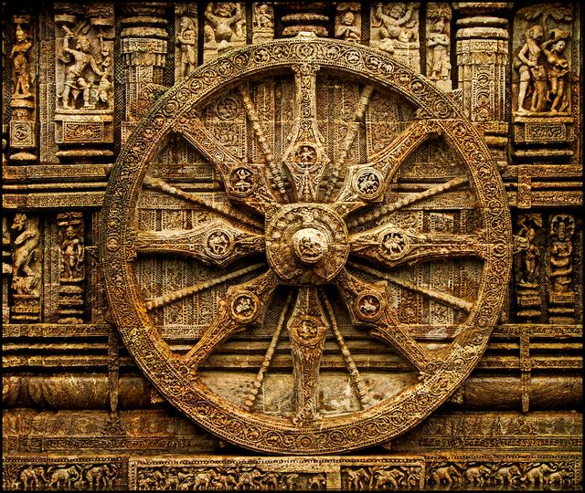 A stone wheel engraved at Konark Sun Temple | History of Konark Sun Temple | Historyfinder.in