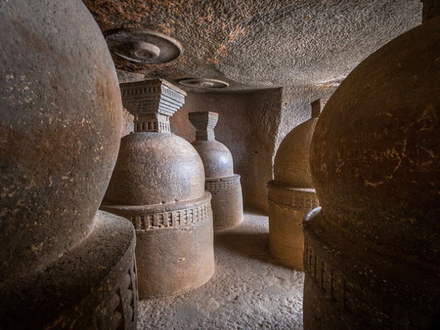 Stupas at Bhaja Caves | Image from Sid-thewanderer.com | Historyfinder.in