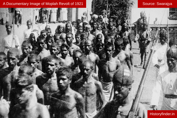 A documentary image of Moplah rebellion of 1921 CE | History of Malabar and Kerala | Historyfinder.in