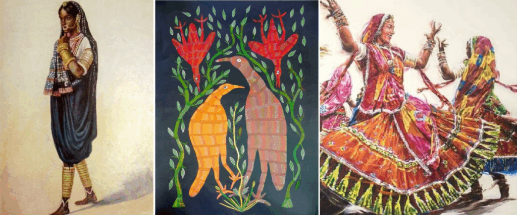 Various glimpses of Bhil culture- clothing, art and folk dance | Historyfinder.in