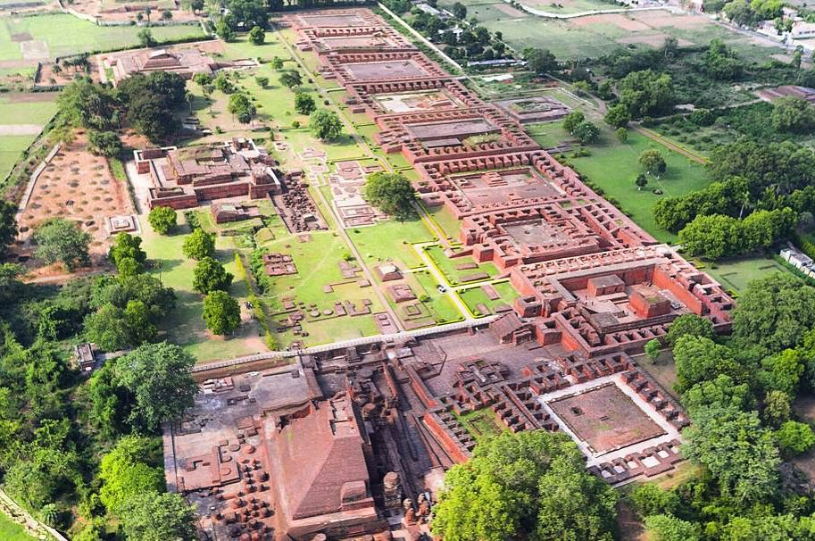 How big Nalanda University was | The layout of Nalanda University | Image source: Trip Invites | History of Nalanda University | Historyfinder.in